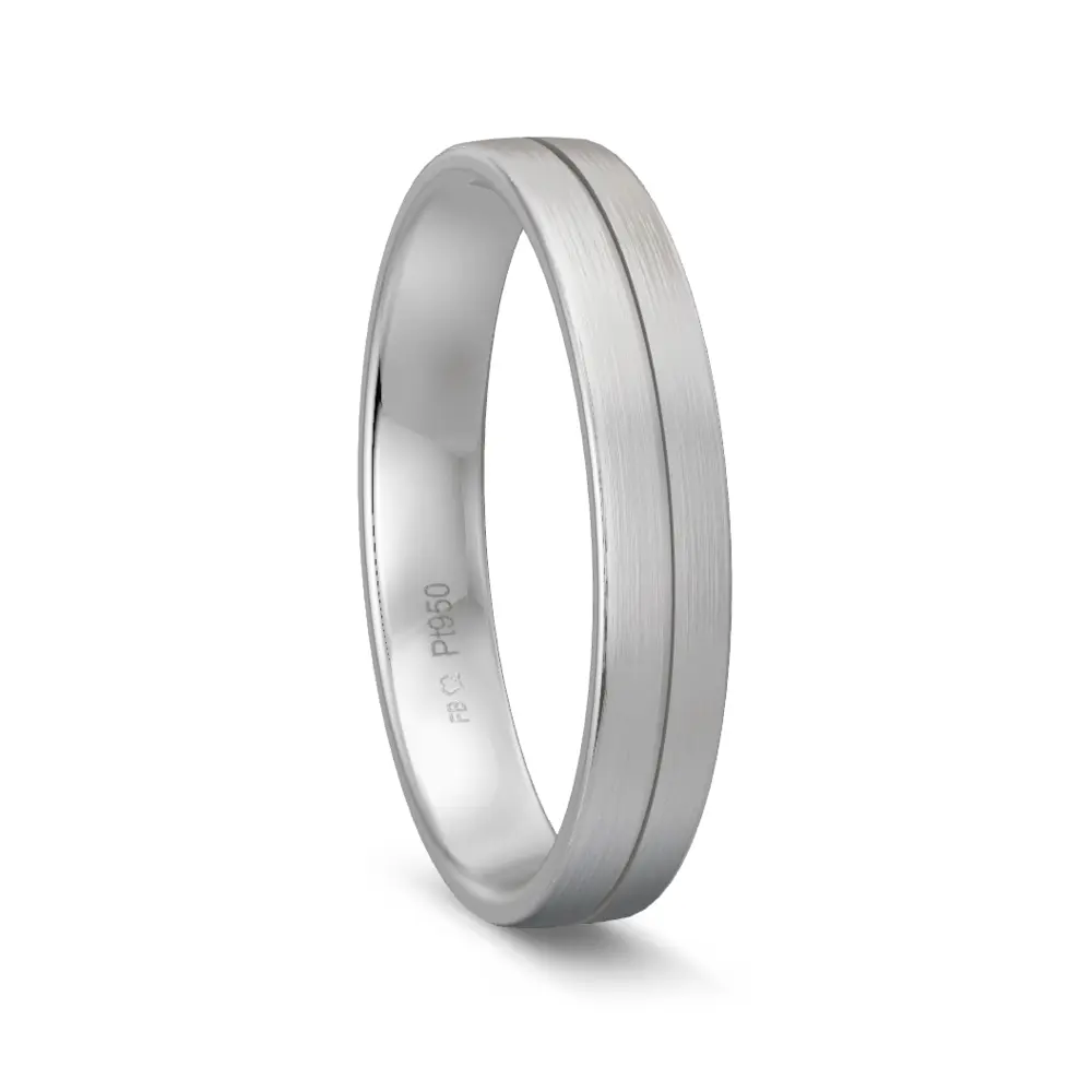 Matter Eheringe aus Platin