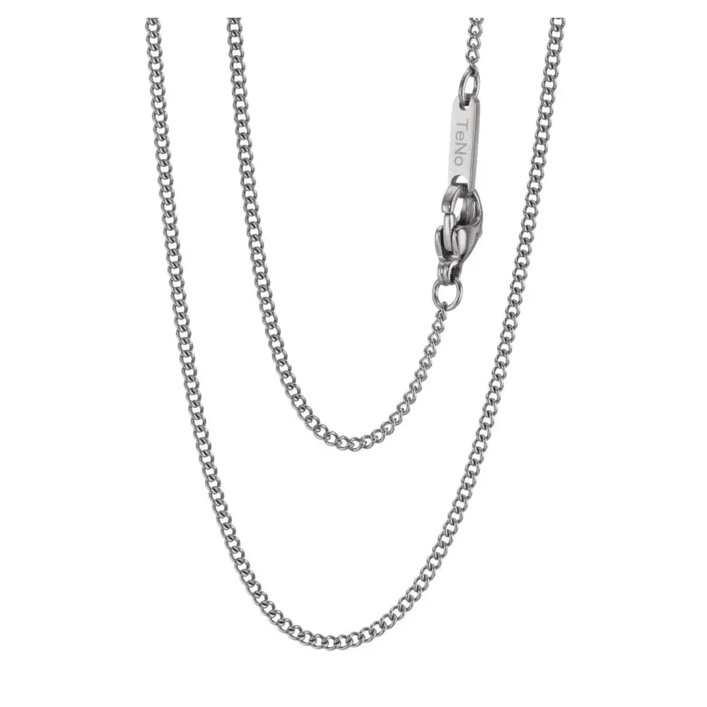 filigran gearbeitete Panzerkette aus glänzendem Edelstahl 9782