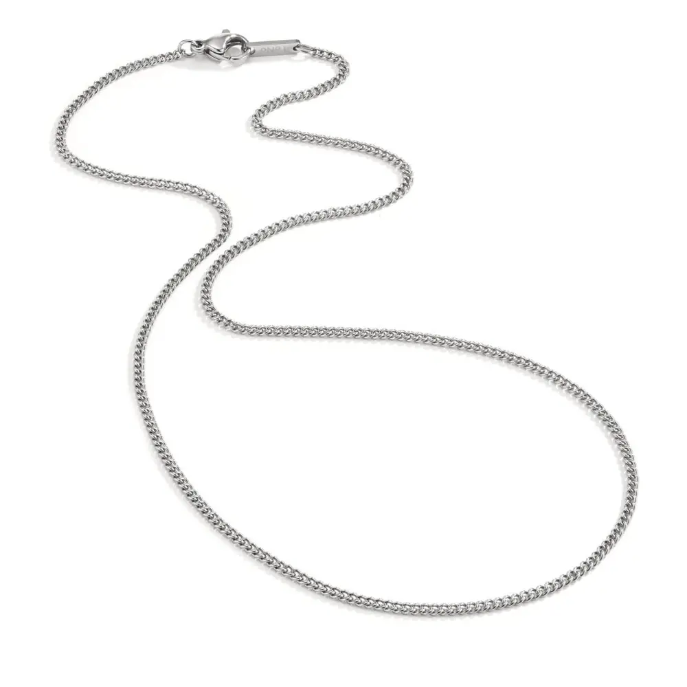 filigran gearbeitete Panzerkette aus glänzendem Edelstahl 9782