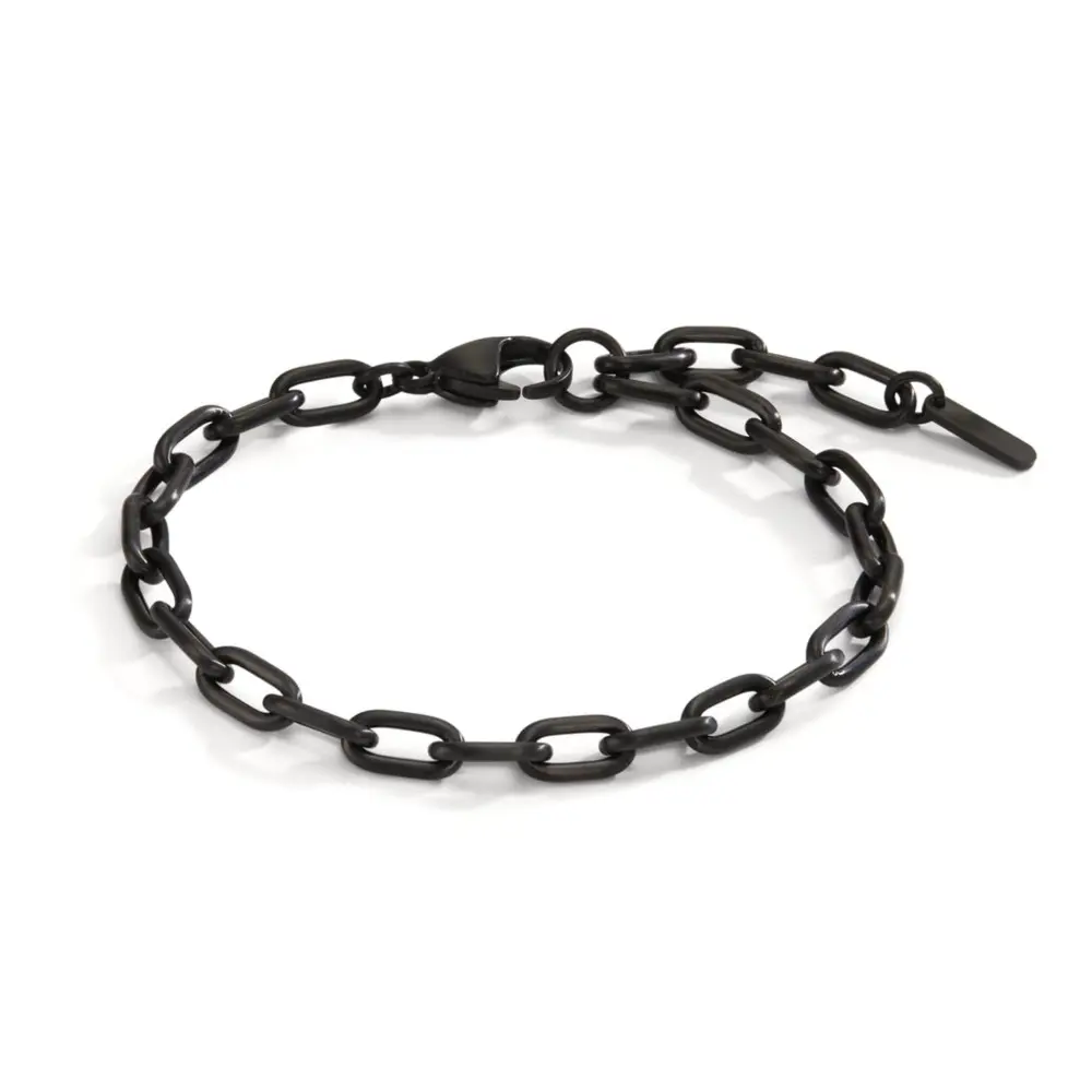 Gliederarmband aus geschwärztem Edelstahl