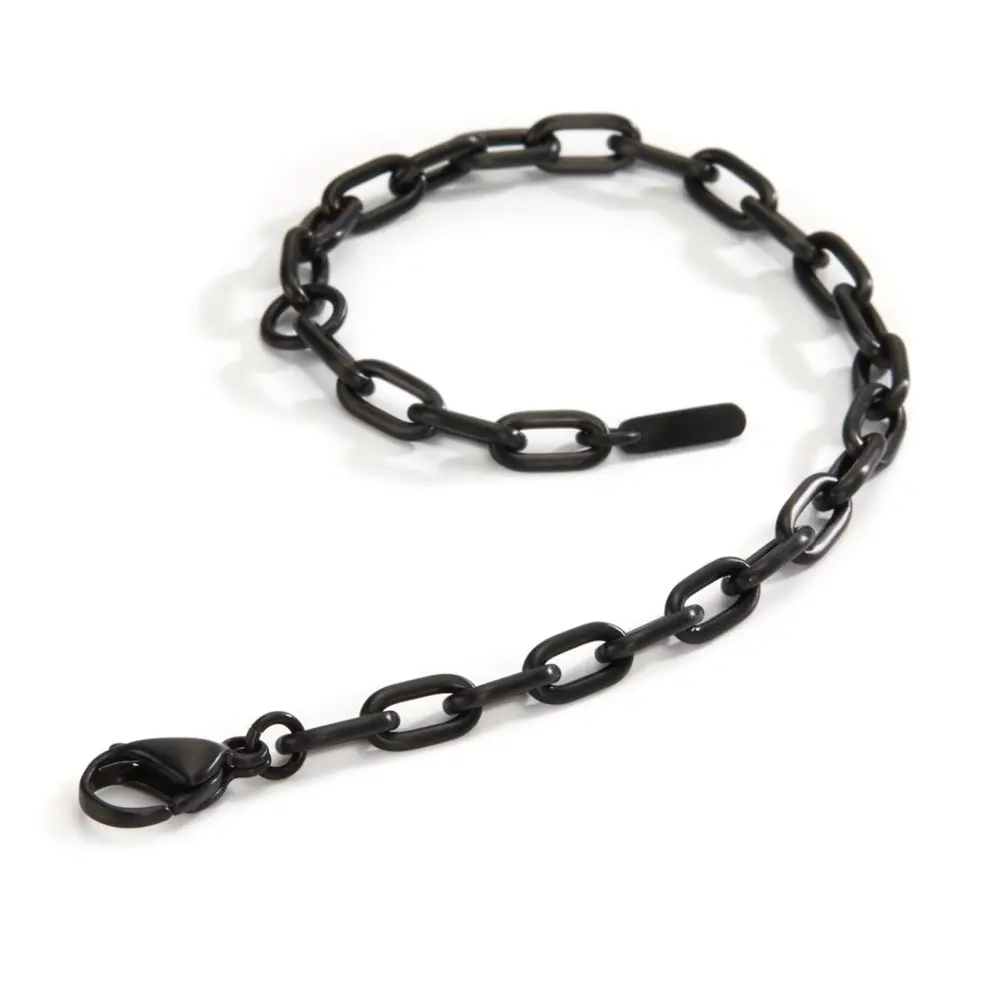 Gliederarmband aus geschwärztem Edelstahl