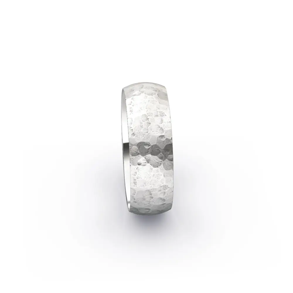 Einmalige Eheringe aus Weissgold mit Diamanten in besonderem Design 5086
