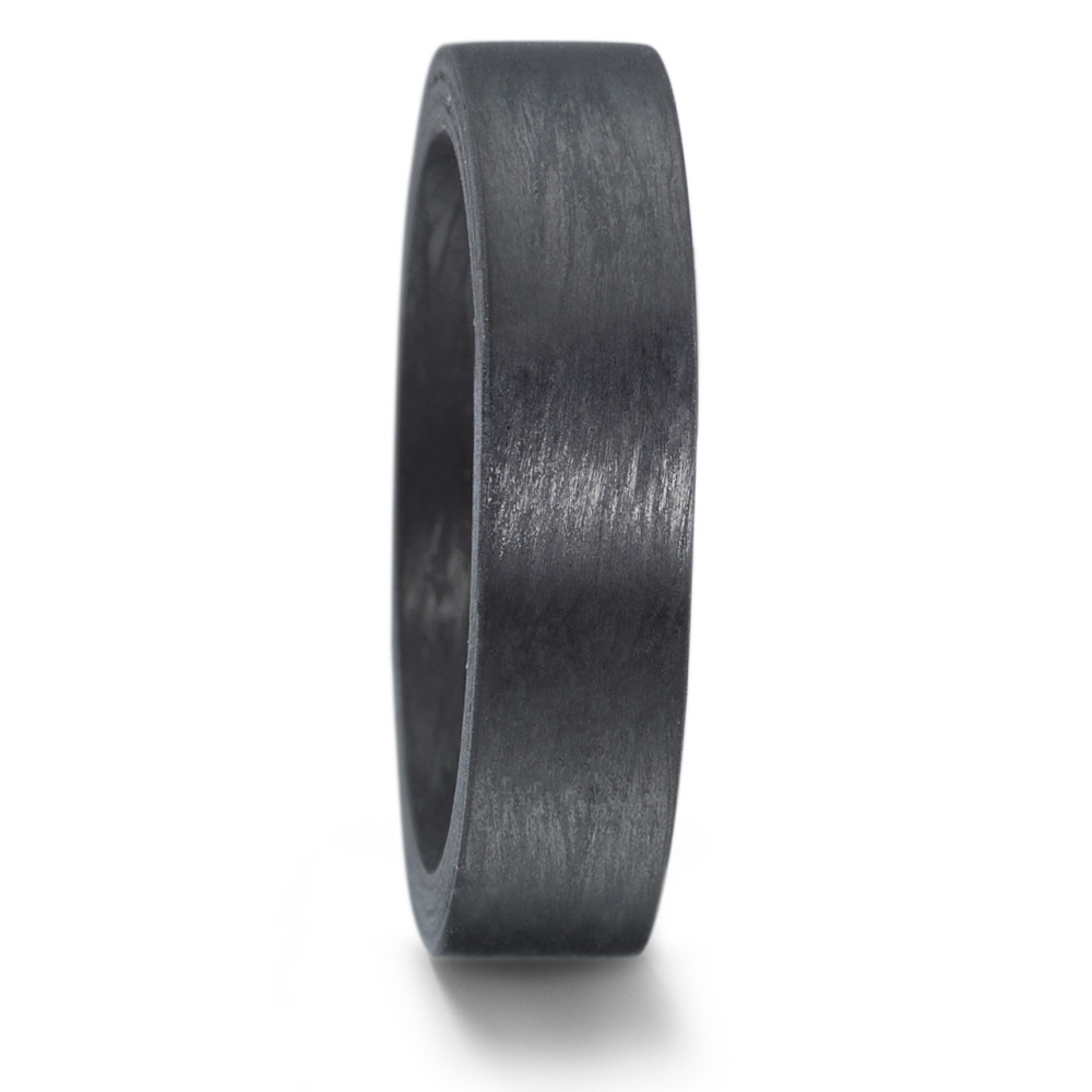 Aufnahme von schwarzen Trauringen aus Carbon