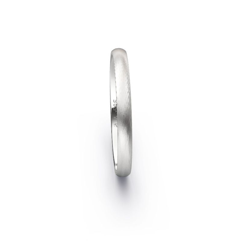 Platin Eheringe mit Diamanten und Längsmattierung