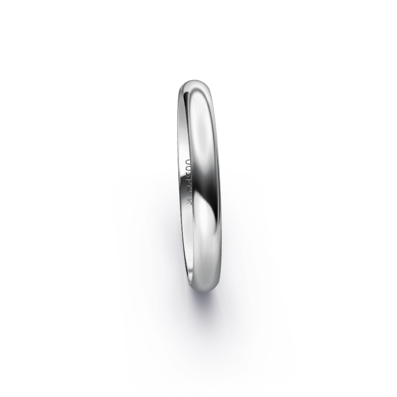 Aufnahme von schlichten polierten Palladium 500 Eheringe in 3 mm