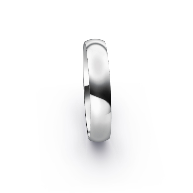 Aufnahme von schlichten polierten Palladium 500 Eheringe in 4,5 mm