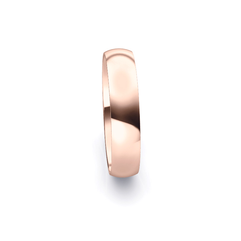 Roségold Eheringe mit Diamanten in 5 mm, poliert 