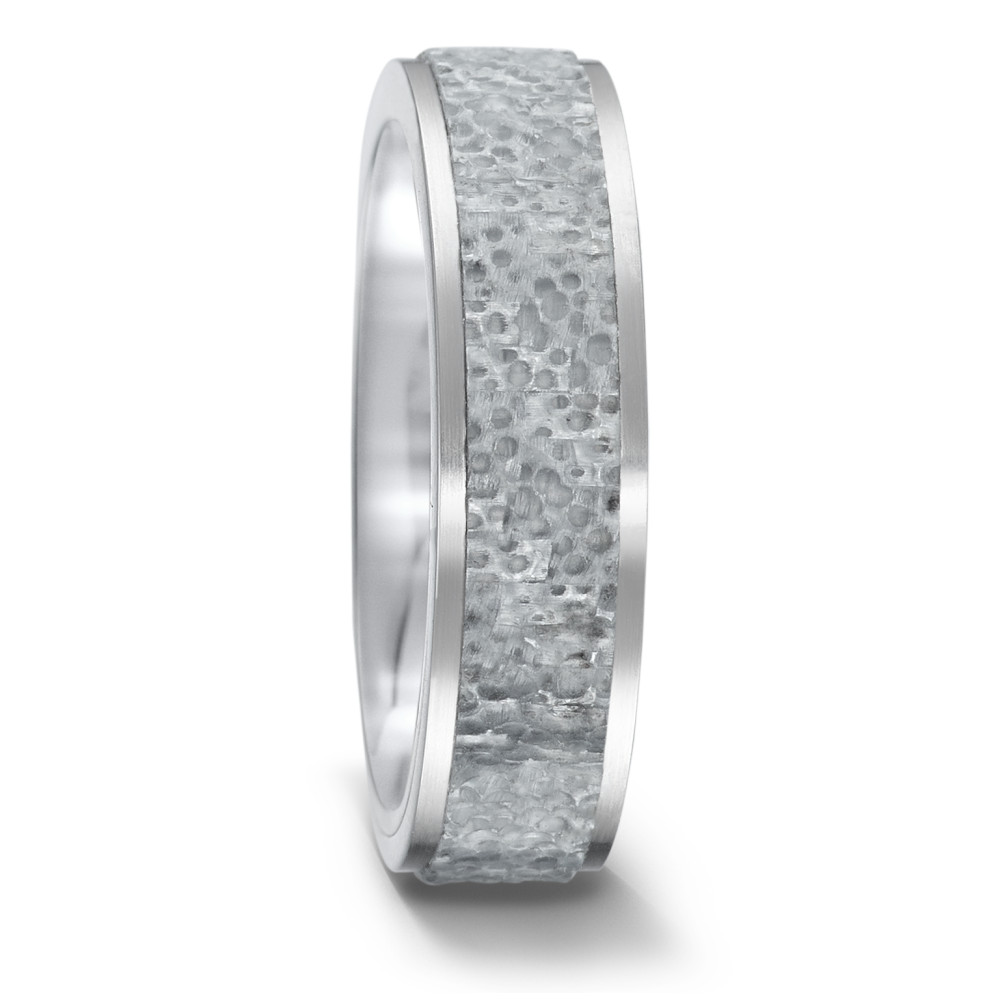 Unglaubliche strukturierte Trauringe aus Titan & grauem Carbon mit Roségold und Diamanten 8926838