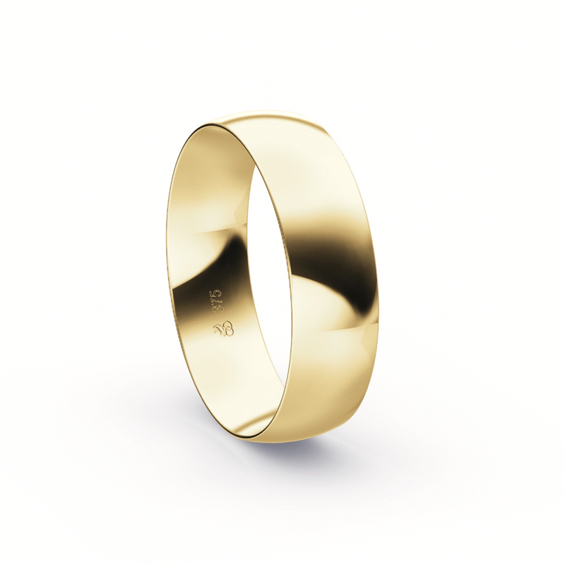 Ehering aus Gelbgold mit strahlender Polierung 9255