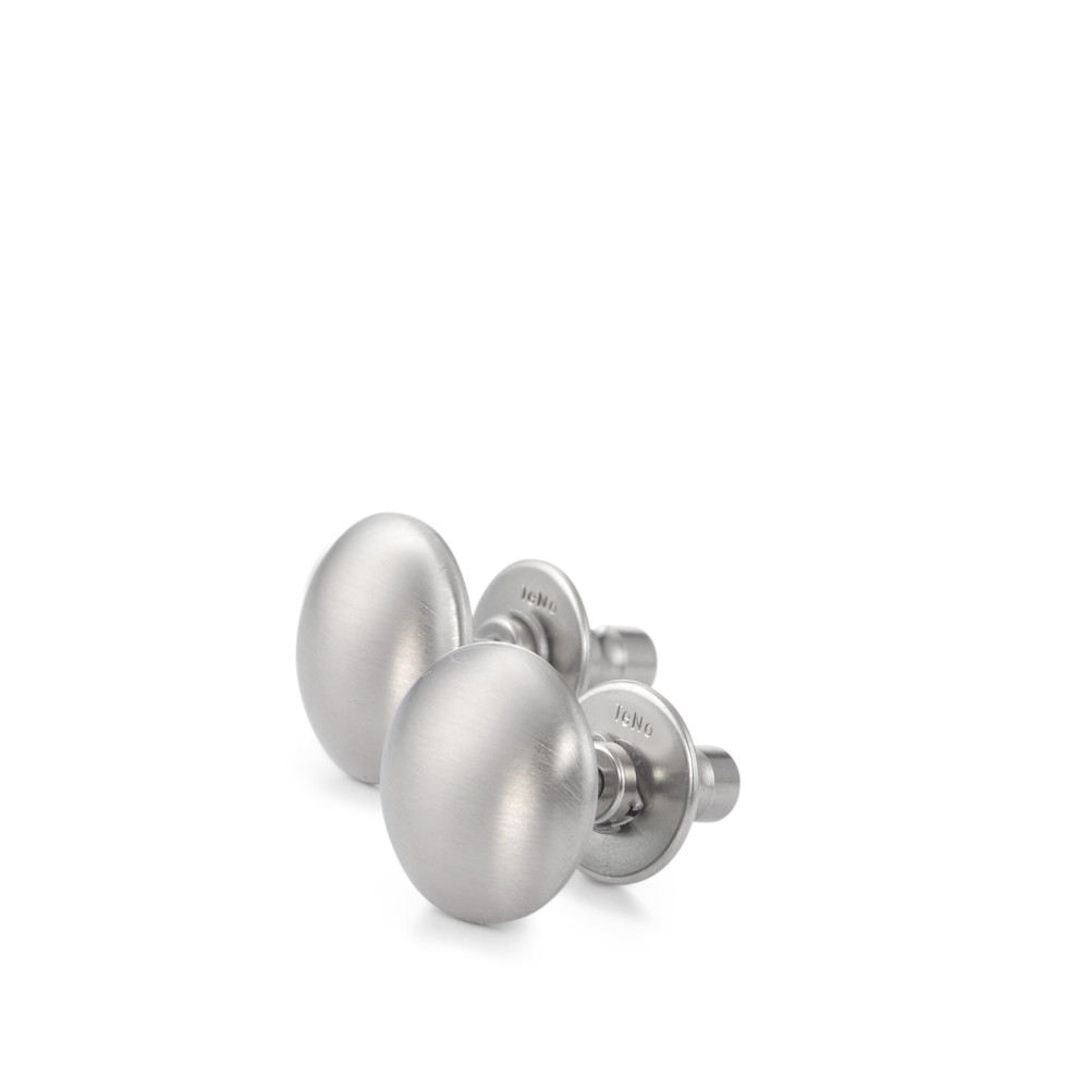 Schlichte Ohrstecker aus satiniertem Edelstahl  3967540
