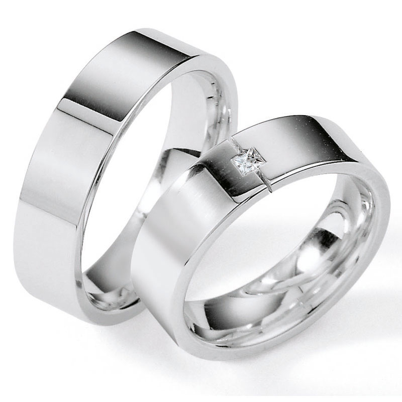 Eheringe Trauringe aus Silber 925 mit Diamant Ruesch Collection Nowotny 55/01130-060