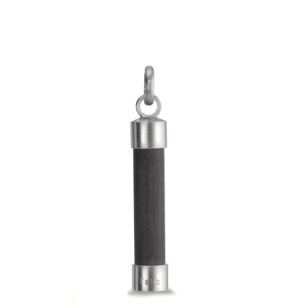 Anhänger aus Edelstahl mit Carbon mattiert