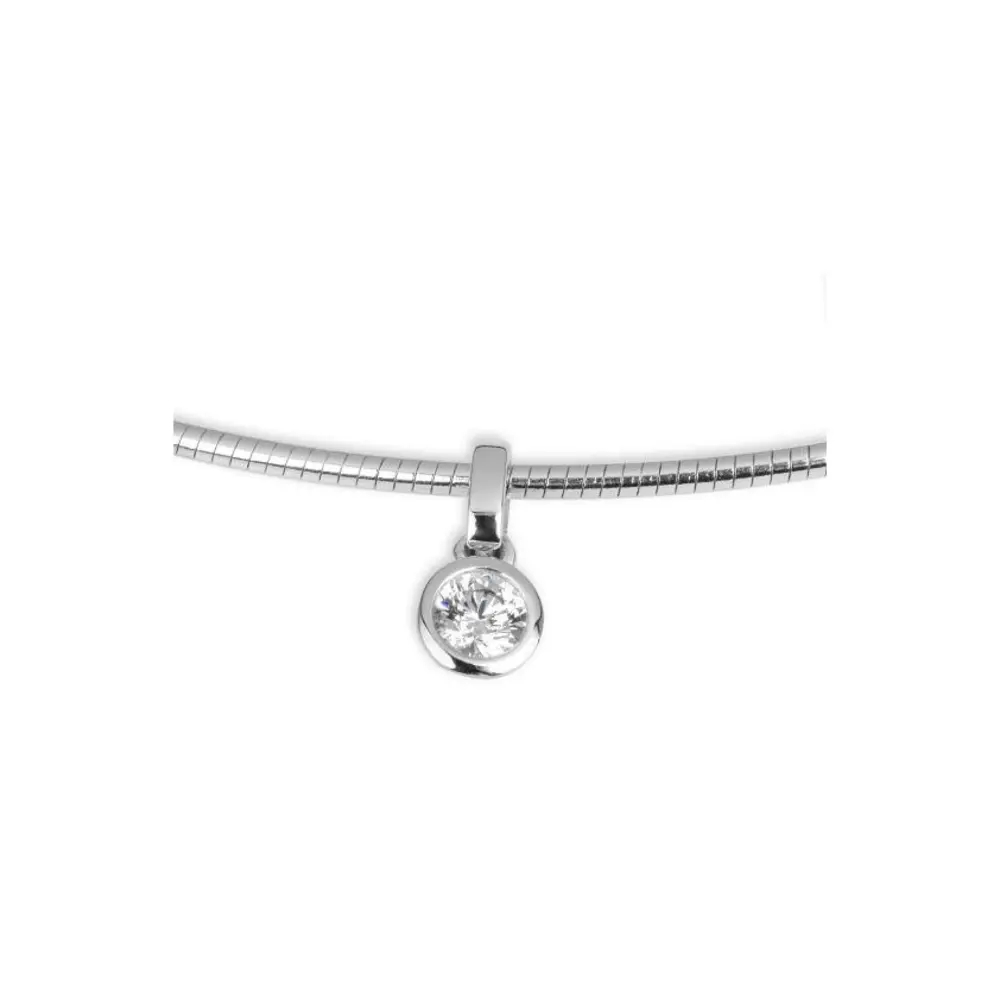 Anhänger aus Silber 925 mit  Zirkonia in Zargenfassung