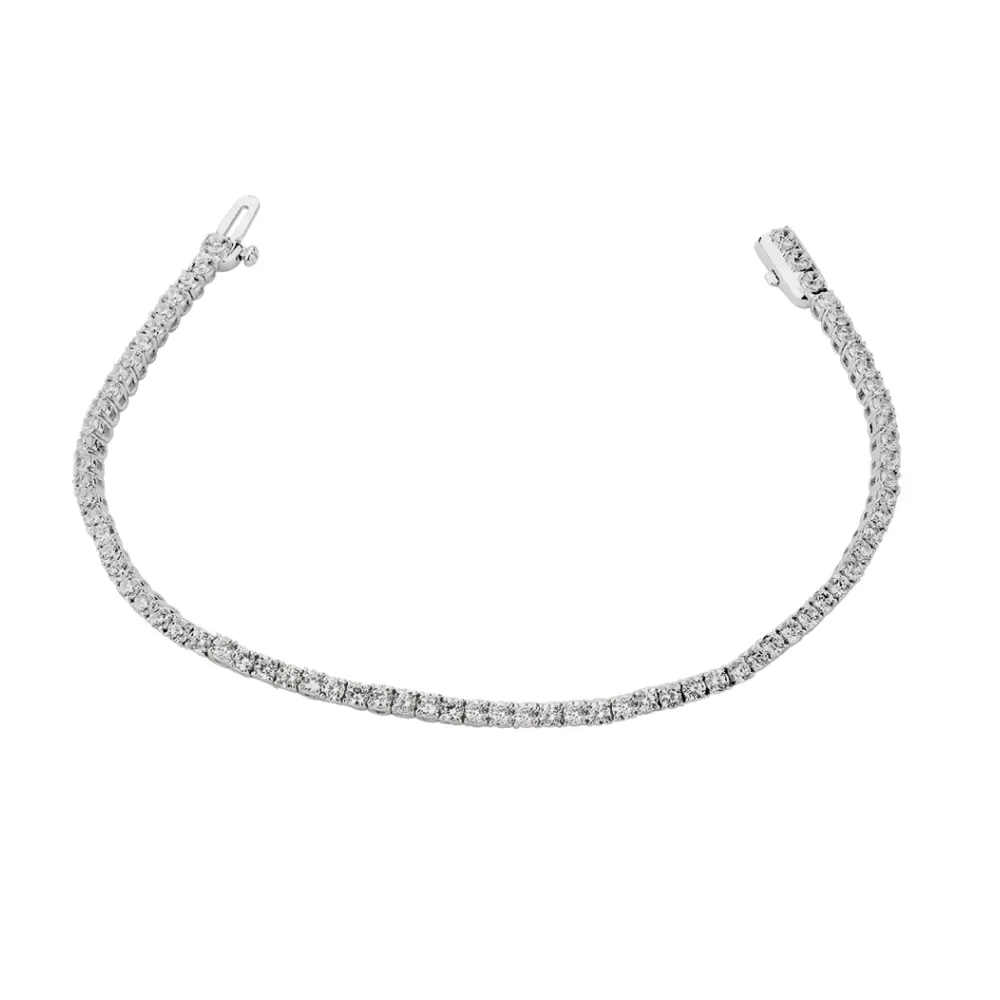 Zirkoniabesetztes Armband als rhodiniertem Silber 925