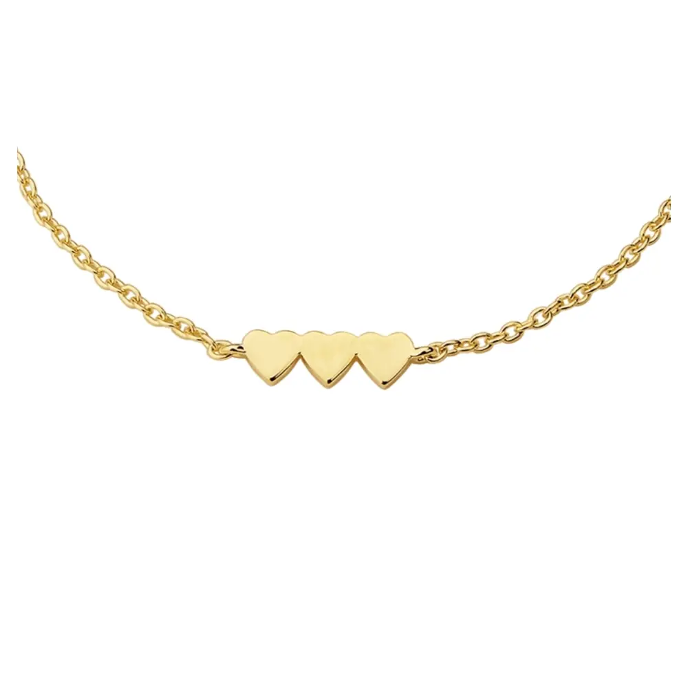 Armband aus goldplattiertem Silber 925 mit Herz-Design im Zoom