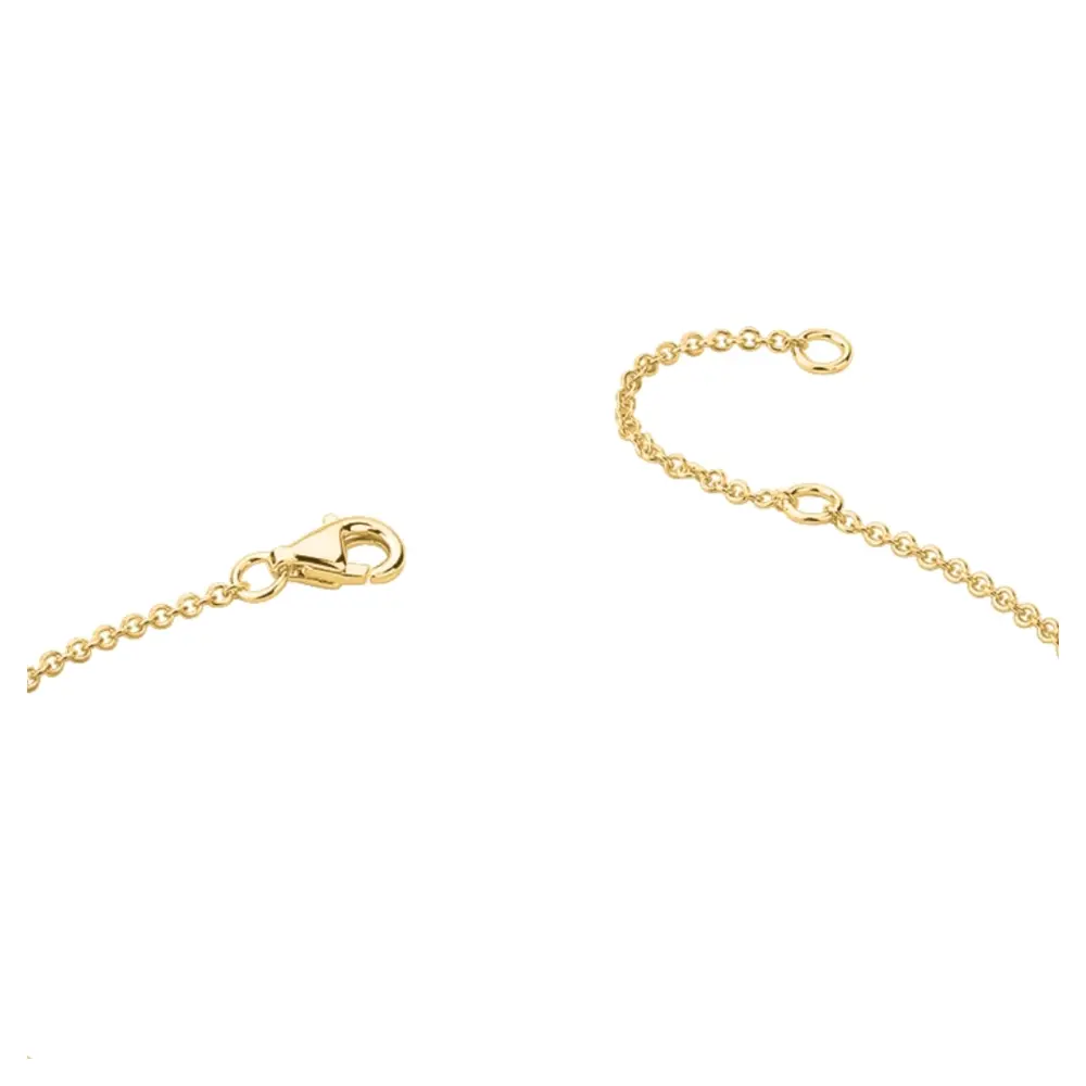 Verschluss vom Armband als goldplattiertem Silber 925 mit Zirkonia-Akzent