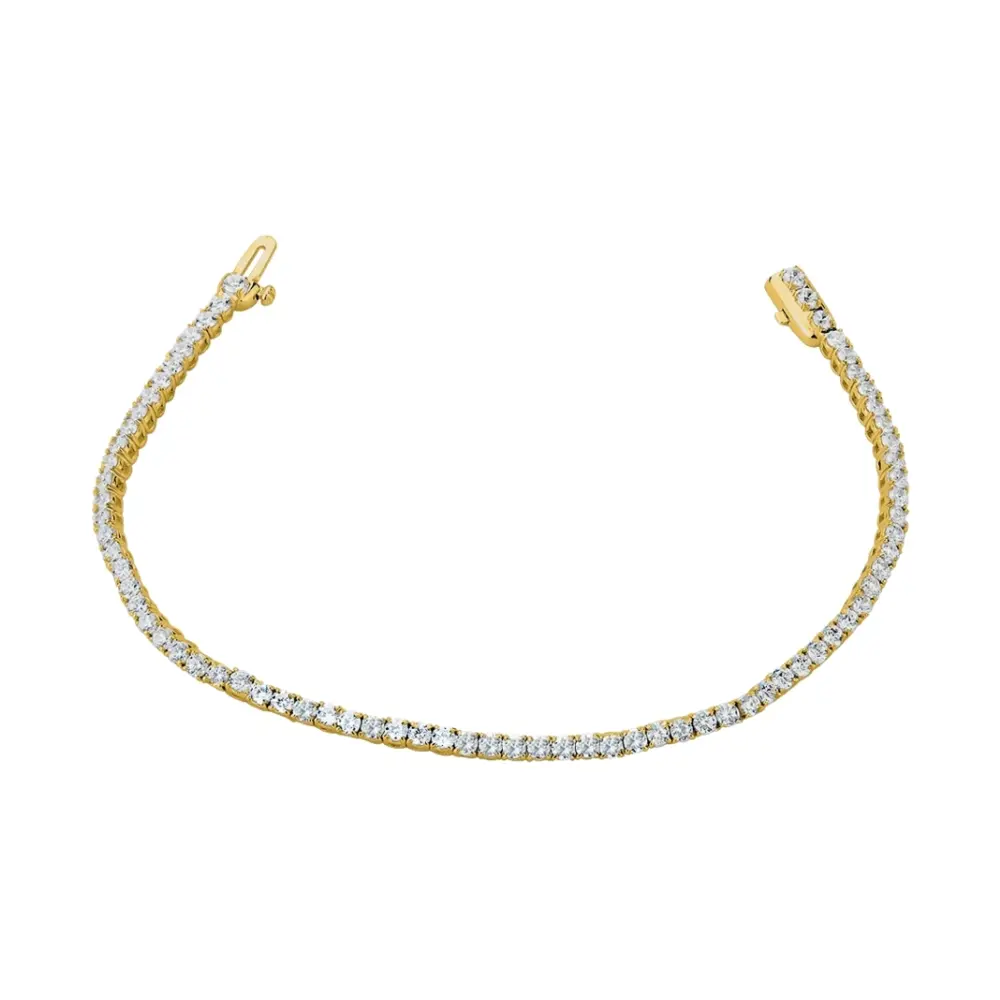 Zirkoniabesetztes Armband als goldplattiertem Silber 925