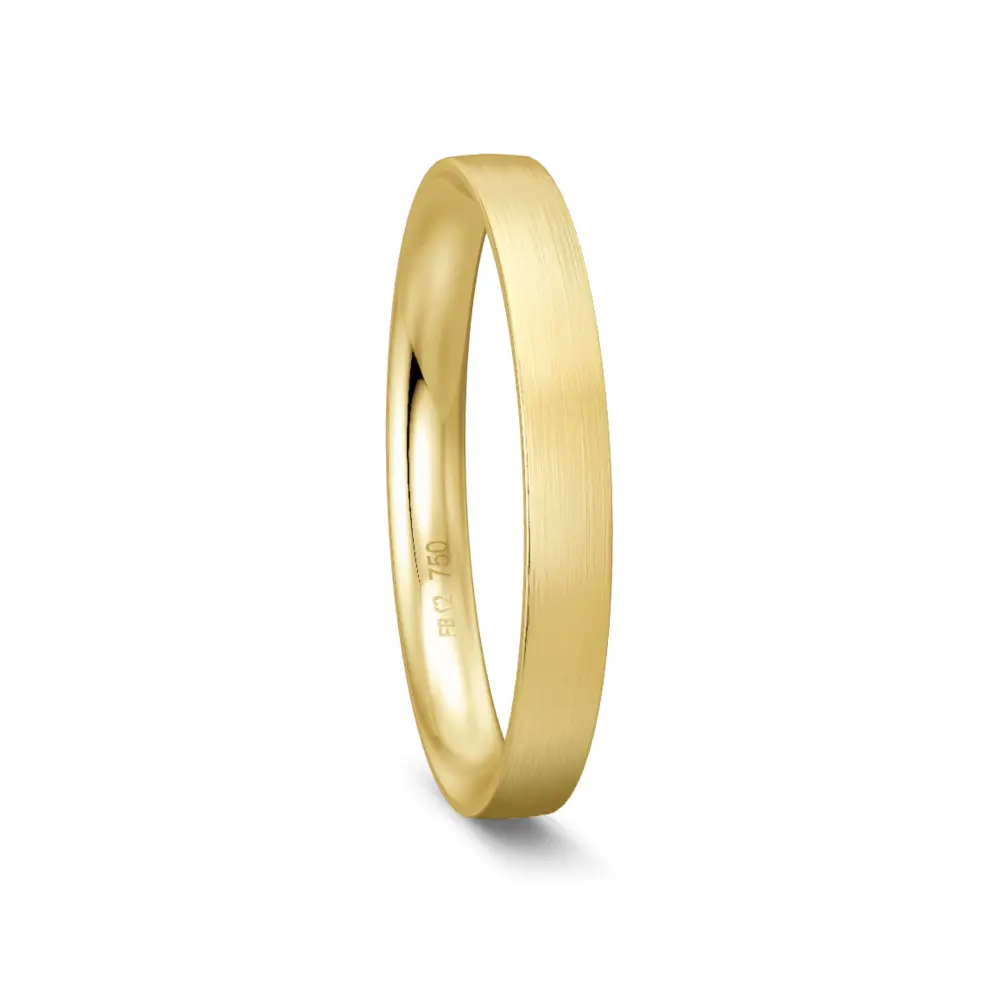 Matter schmaler Gelbgold Ehering