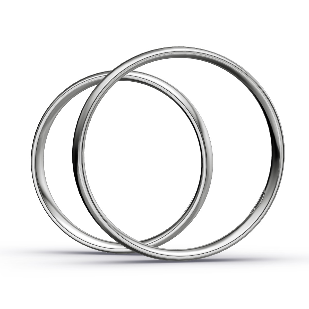 Trauringe aus Platin mit Diamanten in polierter Gestaltung