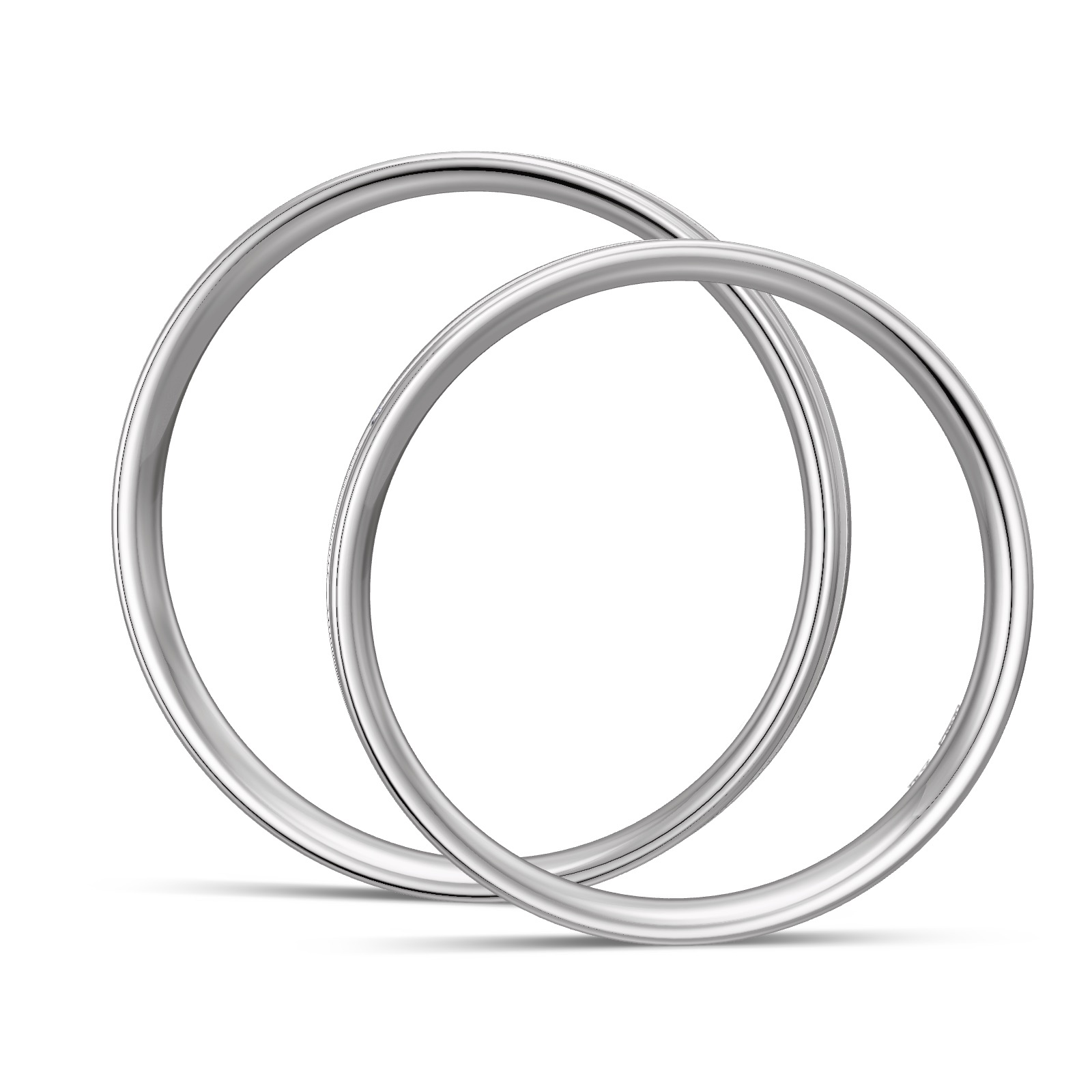Schmale Eheringe aus Platin mit Diamanten in sandmattierter Rille in Seitenansicht