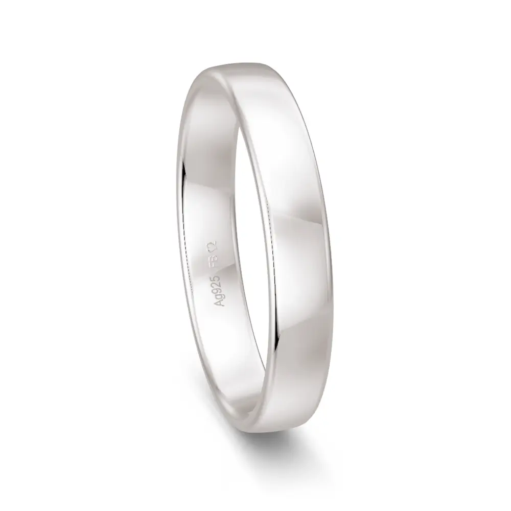 Schmaler Trauring aus Silber 925 mit Polierung