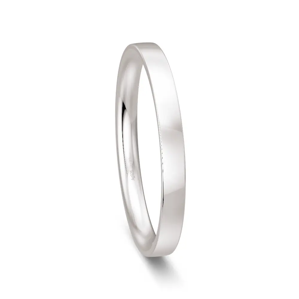 Sehr schmaler Trauring aus Silber 925 mit Polierung