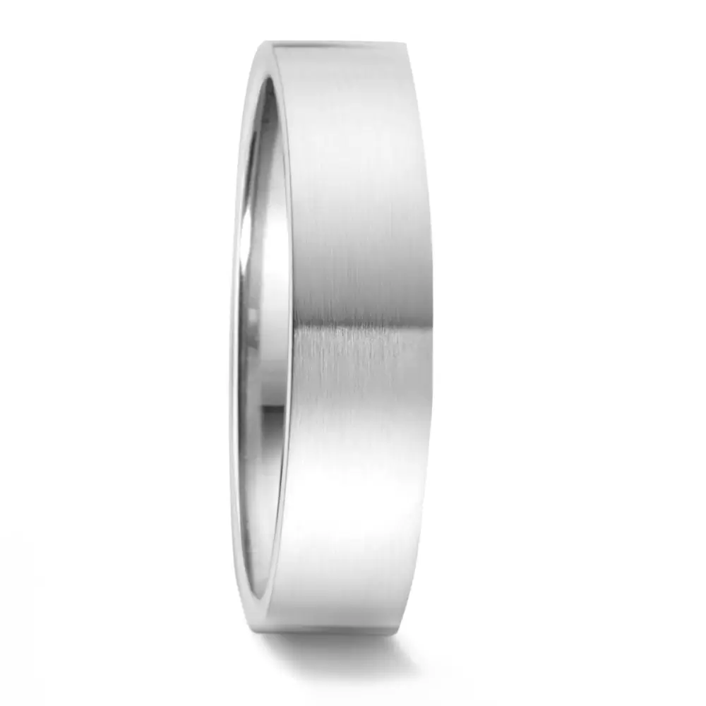 Edelstahl Ehering mit Längsmattierung in 6 mm