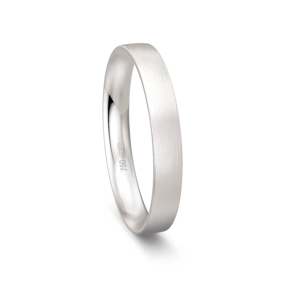 Matter Weißgold Ehering