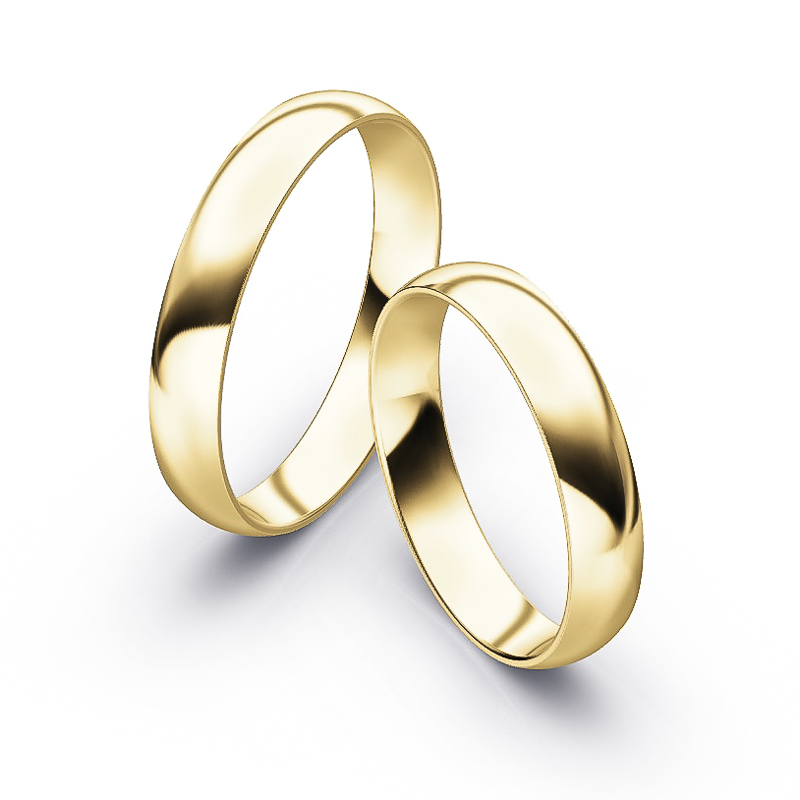 Breite 1 Paar Trauringe Hochzeitsringe Gold 333 4,0 mm mit oder ohne Steine 