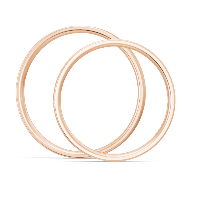 Aufnahme von Eheringen aus Roségold mit Diamanten in Polierung