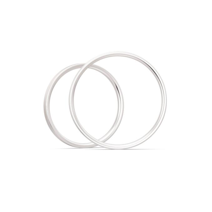 Platin Eheringe mit drei Diamanten und Dreiecksmuster