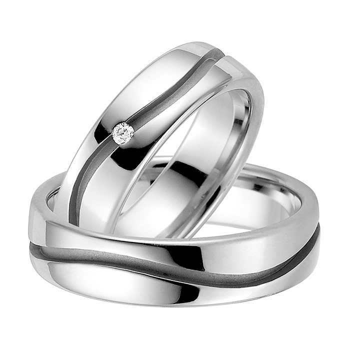 Eheringe Partnerringe platinierte Silberringe Verlobungsringe 06257