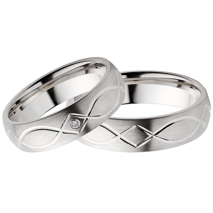 Eheringe Partnerringe  platinierte Silberringe Verlobungsringe 06211