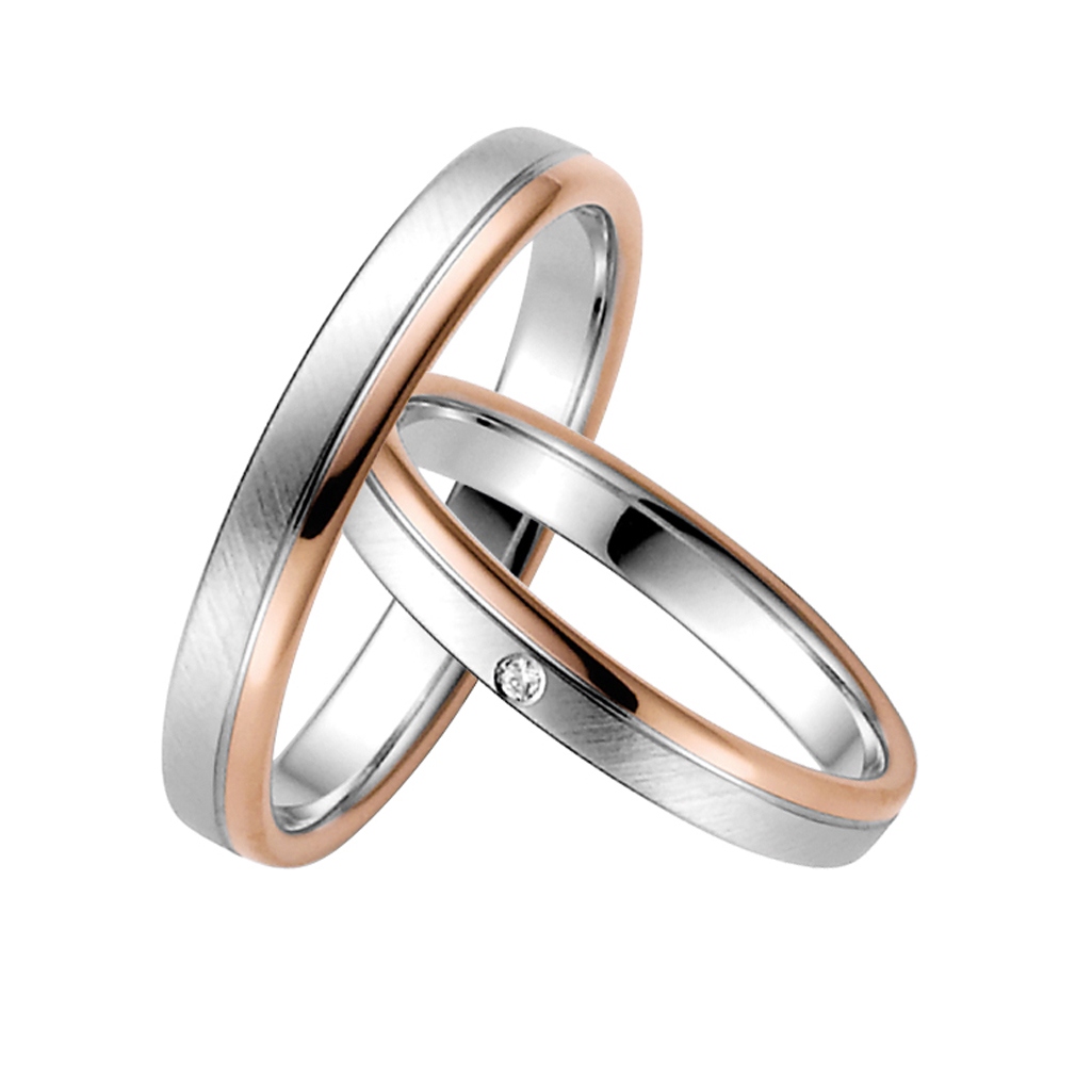 Rosegold Trauringe Günstig Rotgold Weißgold Diamant MyTrauring Rauschmayer 50672