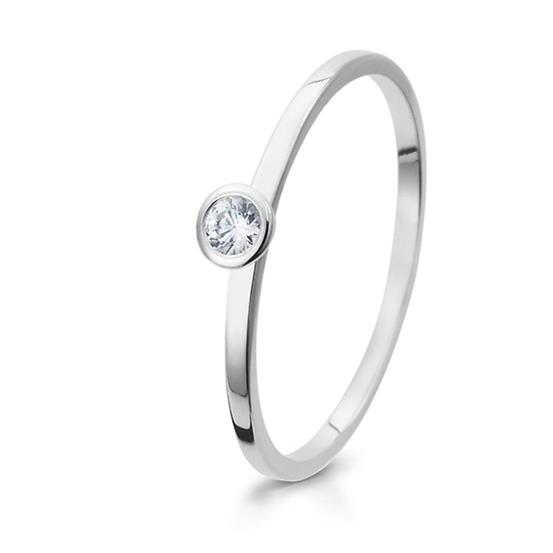 Verlobungsring Solitärring Silber 925 mit Zirkonia Breuning 41-05287