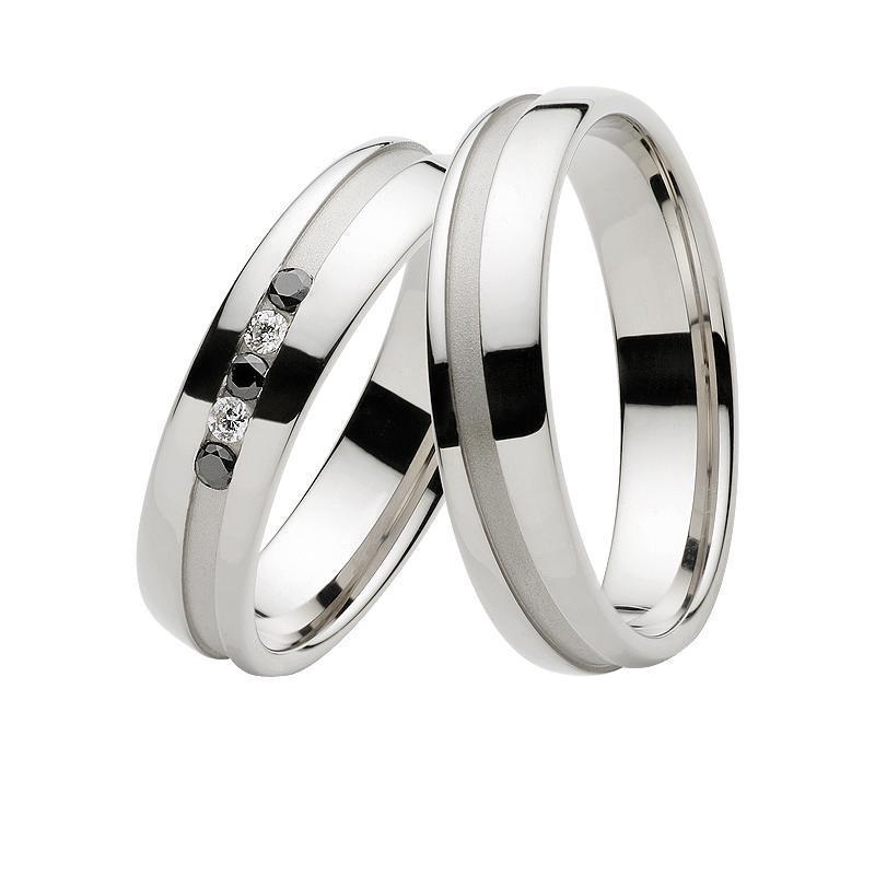 platinierte Silber Eheringe Partnerringe Verlobungsringe 05609