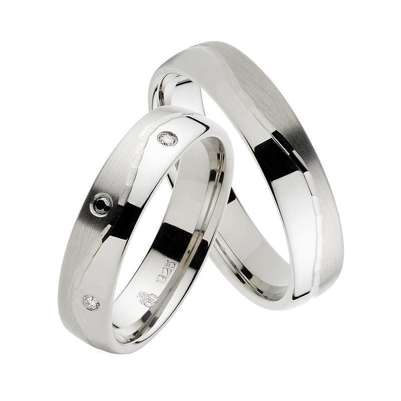 platinierte Silber Eheringe Partnerringe Verlobungsringe 05619