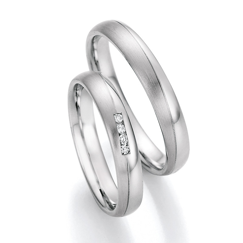 Eheringe Trauringe aus Stahl mit Diamant Ruesch Collection Nowotny 88/22130-035
