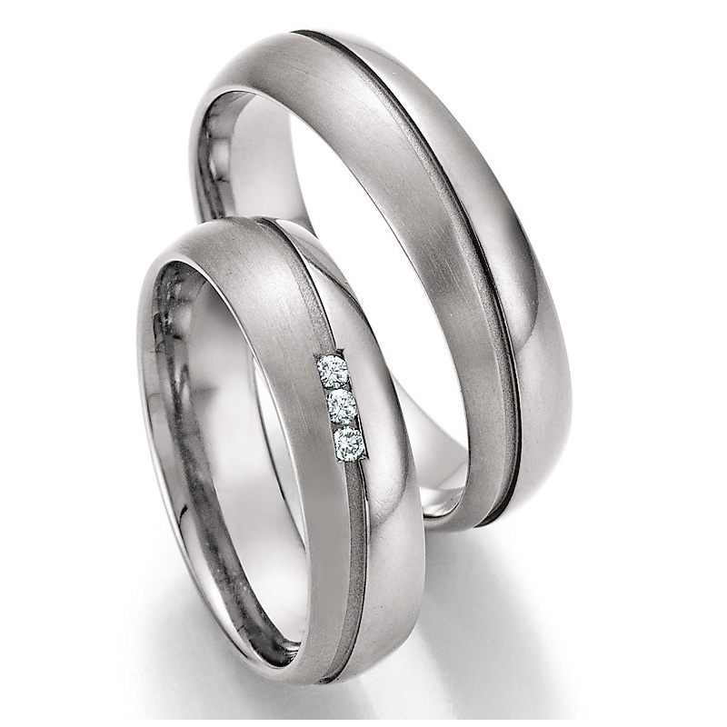 Eheringe Trauringe aus Titan mit Diamant Ruesch Collection Nowotny 77/20150-055