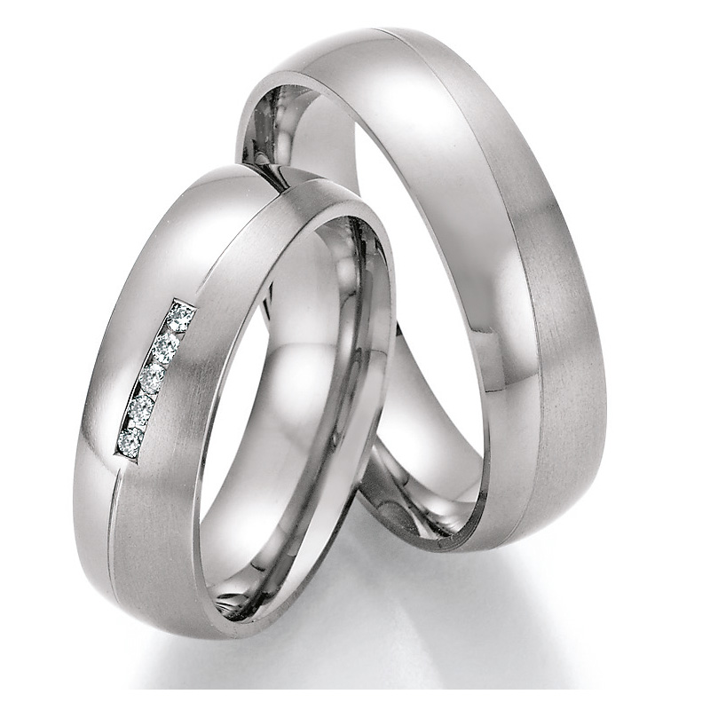 Eheringe Trauringe aus Titan mit Diamant Ruesch Collection Nowotny 77/20170-060