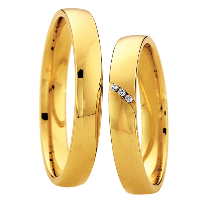 Eheringe Hochzeitsringe Trauringe Günstig  Gelbgold Diamant Saint Maurice 49-87024 & 49-87025
