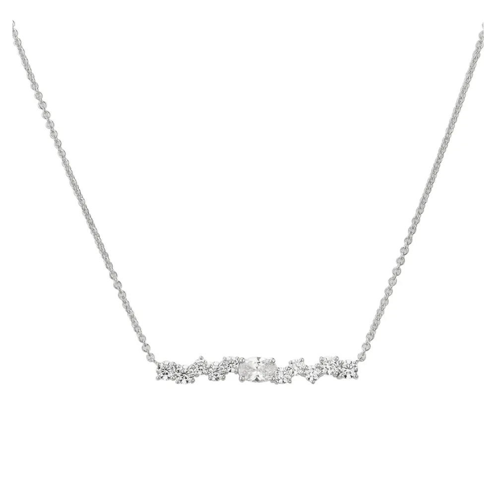 Kette aus rhodiniertem Silber 925 mit Zirkoniaband