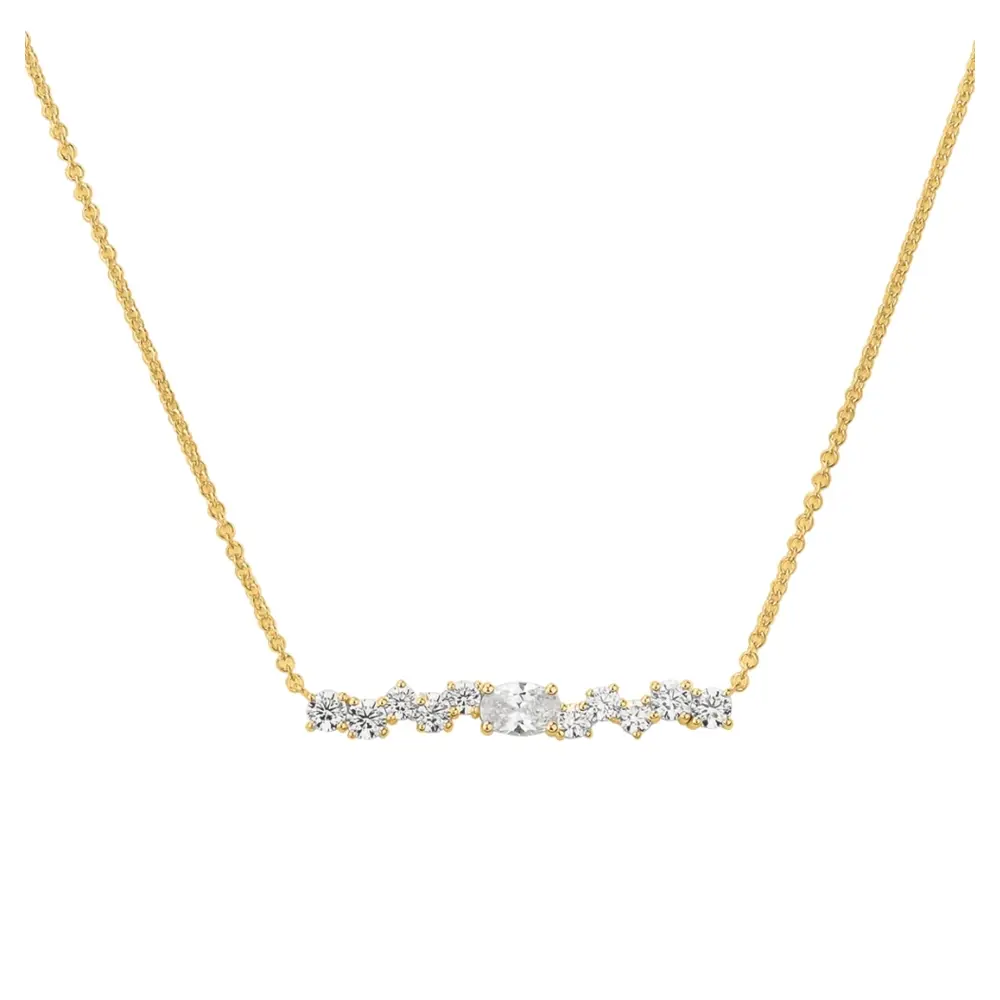 Kette aus goldplattiertem Silber 925 mit Zirkoniaband