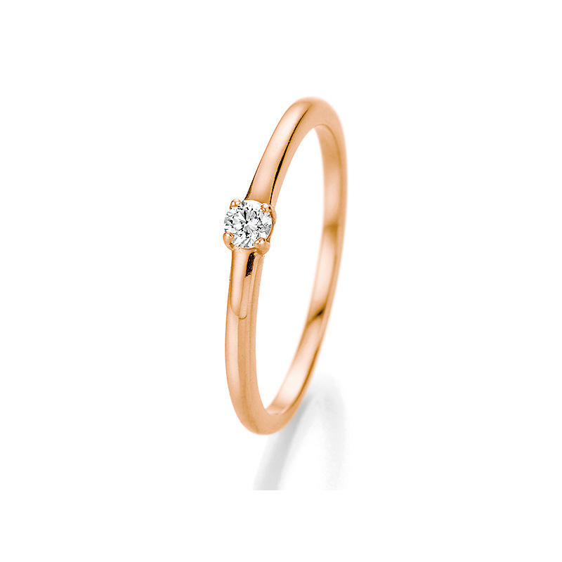 Romantischer Roségold Antragsring mit Diamanten im Brilliantschliff 121074