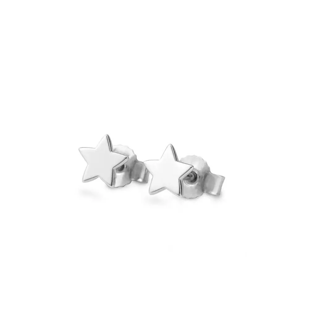 Ohrstecker aus Silber 925 mit Rhodinierung und Sternform
