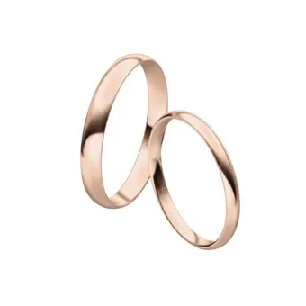 Eheringe aus Roségold mit eleganter Oberfläche in den Breiten 2 mm und 3 mm
