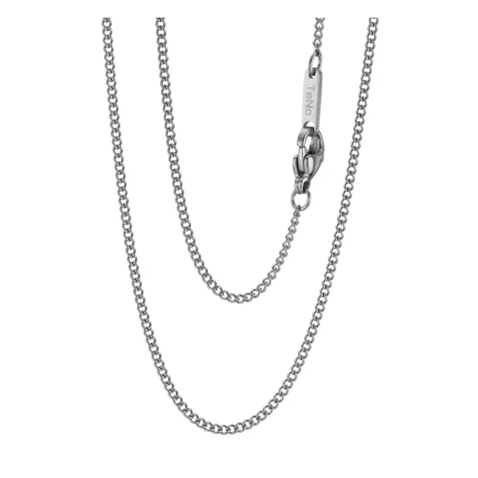 filigran gearbeitete Panzerkette aus glänzendem Edelstahl 9782