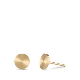 Edelstahl Ohrstecker mit goldplattierter Oberfläche und Mattierung seitlich