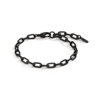 Gliederarmband aus geschwärztem Edelstahl