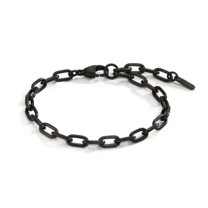 Gliederarmband aus geschwärztem Edelstahl
